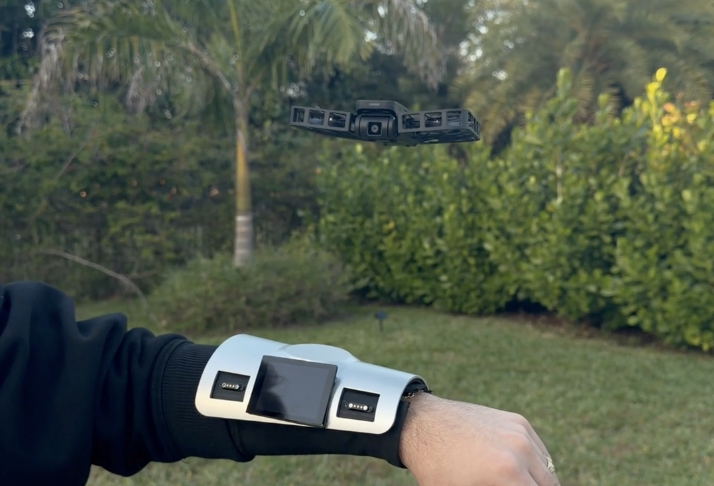 Titan Gauntlet worn while a small drone hovers above it